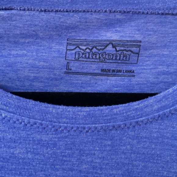 Patagonia 3/4 Sleeve Women’s Lightweight Size Large Tee Shirt Blue - Picture 5 of 9